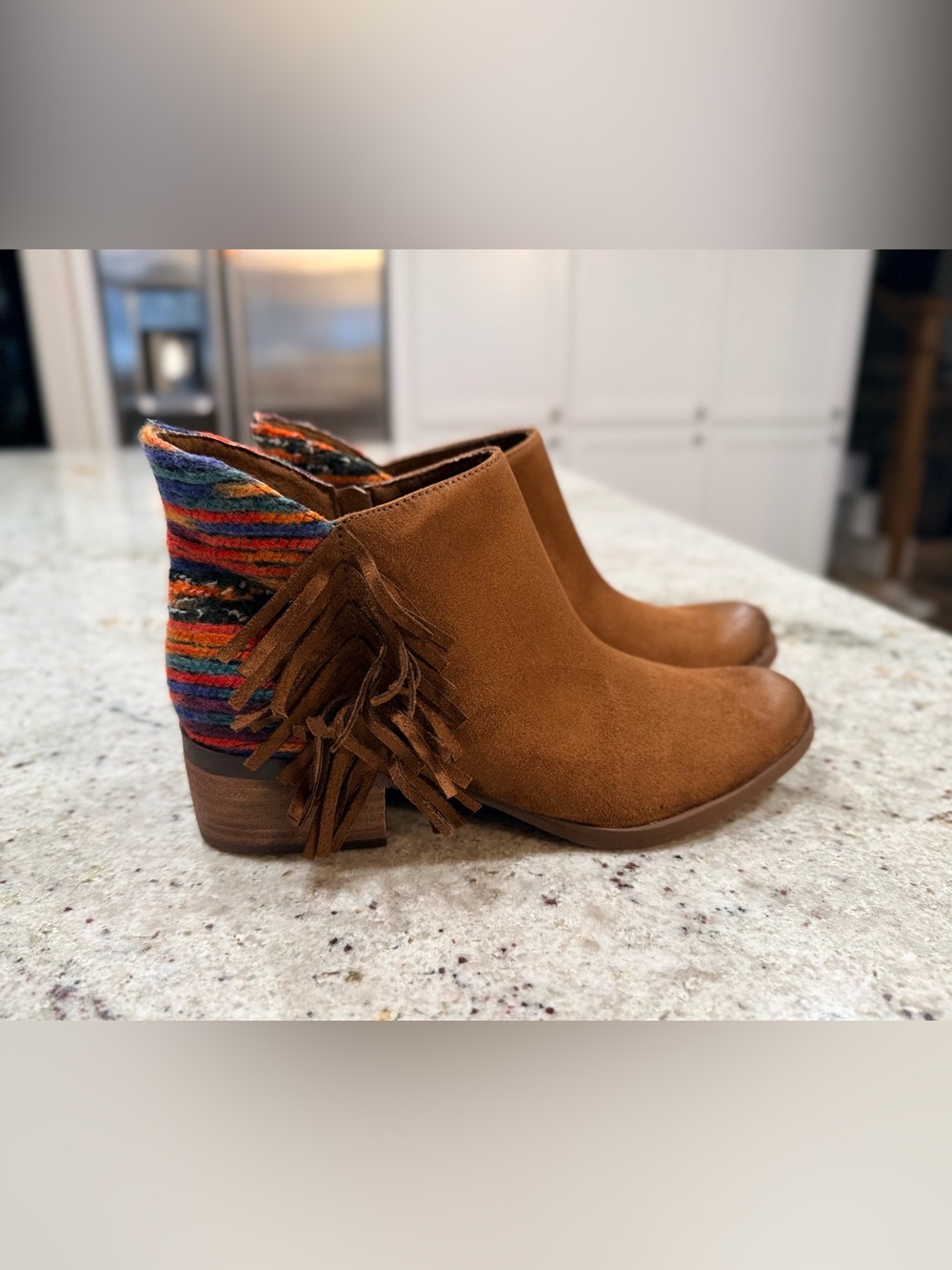 NOT RATED Brand western inspired boho brown ankle booties (NIB)